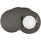 WAZAIGUR Round Placemats Set of 4 Woven Vinyl Easy to Clean Heat Resistant Kitchen Table Mats 15 InchGrey 4