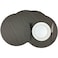WAZAIGUR Round Placemats Set of 4 Woven Vinyl Easy to Clean Heat Resistant Kitchen Table Mats 15 InchGrey 4
