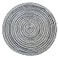 ADIDO EVA Round Placemats Set of 4 Heat Resistant Braided Place Mats 118 inch for Kitchen Table Black Grey