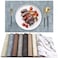 LANDVIEW Leather Heat Resistant Placemats Set of 6 Waterproof Wipeable Washable PU Table MatsEasy to Clean AntiSlip 6 Blue