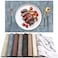 LANDVIEW Leather Heat Resistant Placemats Set of 6 Waterproof Wipeable Washable PU Table MatsEasy to Clean AntiSlip 6 Blue