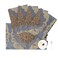 Loom and Mill Luxury Damask Placemats Set of 4 Traditional Jacquard Table Place Mats for Dining Table Kitchen Room Holiday Banquet Decoration Double Layer Dining Table Mats12x18Grey Blue