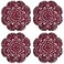 Phantomon 8 Inch Doilies Crochet Round Lace Doily Handmade Placemats 100 Cotton Crocheted Coasters Pack of 4 Burgundy