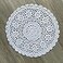 Phantomon Round Placemats Handmade Doilies Crochet Lace Knitted Coasters for Farmhouse Dining Table Rustic Kitchen Wedding Decoration100 Cotton Pack of 4 12 inch White