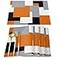 Futuregrace Orange Black and Grey Placemats Set of 4 Modern Art Abstract Table Place MatsHeat Insulation Table Mats Non Slip Washable Dining Placemats for Wedding Holiday Party Kitchen Decor 13x19 in