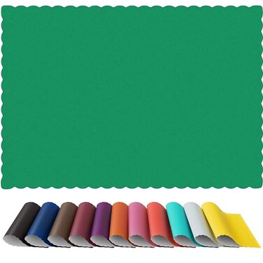 Rupert and Paper Placemats Disposable Scalloped Edge 100 Green