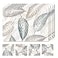 Moderry Set of 4 Heat Resistant Cork Placemats for Dining Table with Free Set of 4 Matching Drink Coasters Marble Design 16 x 12 Inches Cork Backed Hard Placemats Farmhouse Rustic Leaves