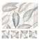 Moderry Set of 4 Heat Resistant Cork Placemats for Dining Table with Free Set of 4 Matching Drink Coasters Marble Design 16 x 12 Inches Cork Backed Hard Placemats Farmhouse Rustic Leaves