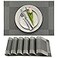 More Decor More Dcor Dining Table Placemats Washable HeatResistant PVC Vinyl Table Mats for Dining Room and Kitchen AntiSlip Set of 4 Grey
