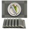 More Decor More Dcor Dining Table Placemats Washable HeatResistant PVC Vinyl Table Mats for Dining Room and Kitchen AntiSlip Set of 4 Grey