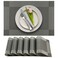 More Decor More Dcor Dining Table Placemats Washable HeatResistant PVC Vinyl Table Mats for Dining Room and Kitchen AntiSlip Set of 4 Grey