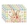 Artoid Mode Blue Pink Buffalo Plaid Bunny Ear Flower Easter Placemats Set of 4 12x18 Inch Seasonal Table Mats for Party Kitchen Dining Decoration