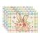 Artoid Mode Blue Pink Buffalo Plaid Bunny Ear Flower Easter Placemats Set of 4 12x18 Inch Seasonal Table Mats for Party Kitchen Dining Decoration