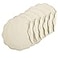 HOMBYS Quilted Placemats Set of 6 Washable Round Placemats for Kitchen Table100 Cotton Fabric 14 Inch Round Table Mats Cotton Fabric with Microfiber Filling 14x14 Flax