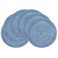 SHACOS Round Braided Placemats Set of 6 Circle Place Mats Kitchen Table Mats for Dining Table Wedding Party Blue Gray 6
