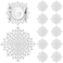 LGJkYF Snowflake Placemats Sets of 12Silver HallowOut HeatResistant Table Mats for ChristmasThanksgivingWeeding and Party Table Decoration 16x16inch