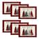 Artoid Mode Red and Black Buffalo Plaid Christmas Trees Placemats Set of 6 12x18 Inch Winter Table Mats for Outdoor Home Party Kitchen Dining Decor