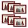 Artoid Mode Red and Black Buffalo Plaid Christmas Trees Placemats Set of 6 12x18 Inch Winter Table Mats for Outdoor Home Party Kitchen Dining Decor