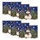 Artoid Mode Blue Snowman Trees Bird Christmas Placemats Set of 6 12x18 Inch Seasonal Winter Table Mats for Party Kitchen Dining Decoration