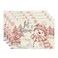 Artoid Mode Xmas Trees Let It Snow Pink Snowman Christmas Placemats Set of 4 12x18 Inch Winter Table Mats for Party Kitchen Dining Decoration
