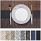 LEXMORE Placemats Set of 4 VinylPlastic Woven Place Mats for Kitchen Table IndoorOutdoor Washable Placemat Wipeable Dining Table MatsOmbre Brown Black