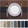 LEXMORE Placemats Set of 4 VinylPlastic Woven Place Mats for Kitchen Table IndoorOutdoor Washable Placemat Wipeable Dining Table MatsOmbre Brown Black