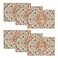 Artoid Mode Boho Placemats Set of 612x18 Inch Seasonal Daily Orange Teal Flowers Bohemia Table Mats for Party Kitchen Dining Decoration