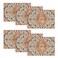 Artoid Mode Boho Placemats Set of 612x18 Inch Seasonal Daily Orange Teal Flowers Bohemia Table Mats for Party Kitchen Dining Decoration