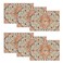 Artoid Mode Boho Placemats Set of 612x18 Inch Seasonal Daily Orange Teal Flowers Bohemia Table Mats for Party Kitchen Dining Decoration
