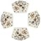 Artoid Mode Brown Poppy Floral Round Table Wedge Placemats Set of 4 Seasonal Kitchen Dining Table Decoration for Indoor Party Home
