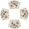 Artoid Mode Brown Poppy Floral Round Table Wedge Placemats Set of 4 Seasonal Kitchen Dining Table Decoration for Indoor Party Home