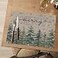 Artoid Mode Beige Pine Tree Snowflake Christmas Vinyl Placemats Set of 4 12x18 Inch Wipeable PVC Woven Table Mats for Party Kitchen Dining Decor