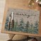 Artoid Mode Beige Pine Tree Snowflake Christmas Vinyl Placemats Set of 4 12x18 Inch Wipeable PVC Woven Table Mats for Party Kitchen Dining Decor