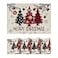 Artoid Mode Red Pine Trees Balls Christmas Vinyl Placemats Set of 4 12x18 Inch Wipeable Winter PVC Woven Table Mats for Party Kitchen Dining Decor