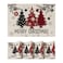 Artoid Mode Red Pine Trees Balls Christmas Vinyl Placemats Set of 4 12x18 Inch Wipeable Winter PVC Woven Table Mats for Party Kitchen Dining Decor