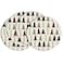 Artoid Mode Red Xmas Trees Merry Christmas Round Placemats Set of 4 14 Inch Winter Round Table Mats for Dining Decoration