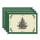 Artoid Mode Xmas Pine Winter Placemats Set of 4 12x18 Inch Christmas Table Mats for Table Runner Party Kitchen Dining Decoration