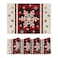 Artoid Mode Snowflakes Vinyl Christmas Placemats Set of 4 12x18 Inch Wipeable NonSlip PVC Place Mats for Party Kitchen Dining Decor