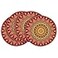 Artoid Mode Red Mandala Round Placemats Set of 414 Inch Seasonal Spring Farmhouse Table Mats for Party Kitchen Dining Decoration