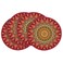 Artoid Mode Red Mandala Round Placemats Set of 414 Inch Seasonal Spring Farmhouse Table Mats for Party Kitchen Dining Decoration