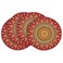 Artoid Mode Red Mandala Round Placemats Set of 414 Inch Seasonal Spring Farmhouse Table Mats for Party Kitchen Dining Decoration