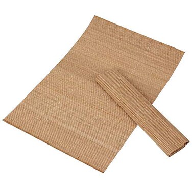 Metany 2PCS Placemat Dining Table Placemat HeatResistant Place Mat Stain Resistant AntiSkid Washable Bamboo Table Mat Placemat Kitchen Table mat Carbonized Color