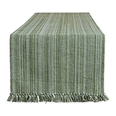 DII Variegated Tabletop Collection Table Runner 13x72 Artichoke Green