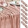 Wokceer Dusty Pink Cheesecloth Table Runner Spring 6Pack 10FT Boho Gauze Easter Cheese Cloth Table Runner Christmas for Party Long Rustic Sheer Runners for Baby Bridal Shower Wedding