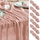 Wokceer Dusty Pink Cheesecloth Table Runner Spring 6Pack 10FT Boho Gauze Easter Cheese Cloth Table Runner Christmas for Party Long Rustic Sheer Runners for Baby Bridal Shower Wedding