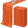 YMHPRIDE 12 Pack Cheesecloth Table Runner 35 x 120 inch Long Boho Cheese Cloth Gauze Table Runners Semi Sheer Table Runner for Wedding Decor Bridal Shower Birthday Party Orange
