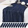 Lumaycens 12 Pack Navy Blue Table Runners 10Ft Cheesecloth Table Runner Rustic Gauze Table Runner Romantic Long Sheer Fabric Cheese Cloth Table Runner for Wedding Party Bridal Baby Shower