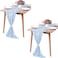 Pufogu 2 Pack 10Ft Baby Blue Chiffon Table Runner Sheer 29x120 Inch for Romantic Wedding Decor Bridal Baby Shower Birthday Rustic Party Decoration