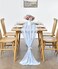 Pufogu 2 Pack 10Ft Baby Blue Chiffon Table Runner Sheer 29x120 Inch for Romantic Wedding Decor Bridal Baby Shower Birthday Rustic Party Decoration