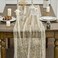Artoid Mode 6Pcs Beige Gold Gauze Table Runner 120 Inch 10FT Glitter Metallic Foil Sheer Dining Wedding Anniversary Holiday Birthday Table Decor for Home Party
